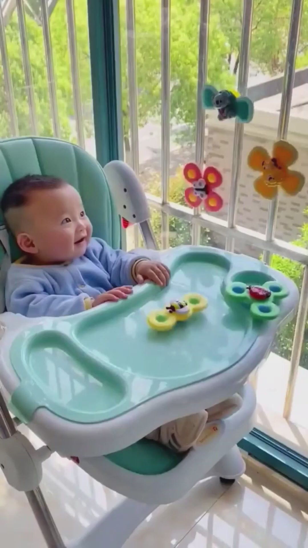 Spinning Sensory Toy for Toddlers – 3 Pcs Suction Spinner Set